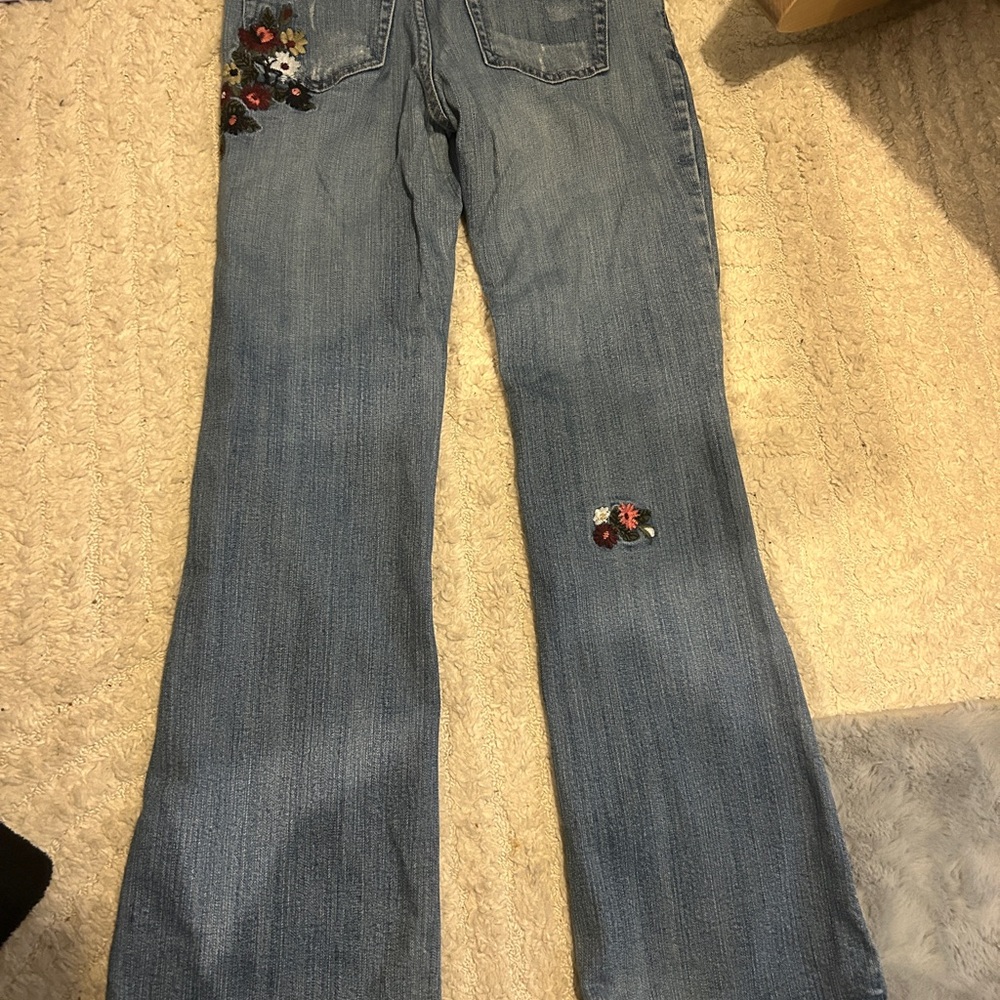725 originals Embroidered Blue Jeans